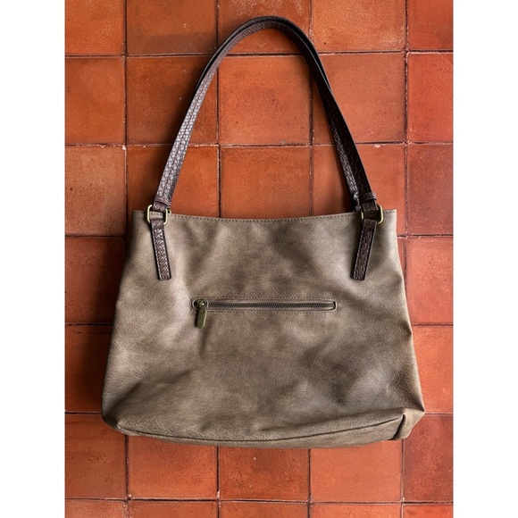 Darcy Marks London Vegan Leather Shoulder Bag In Camel EUC - Picture 7 of 7